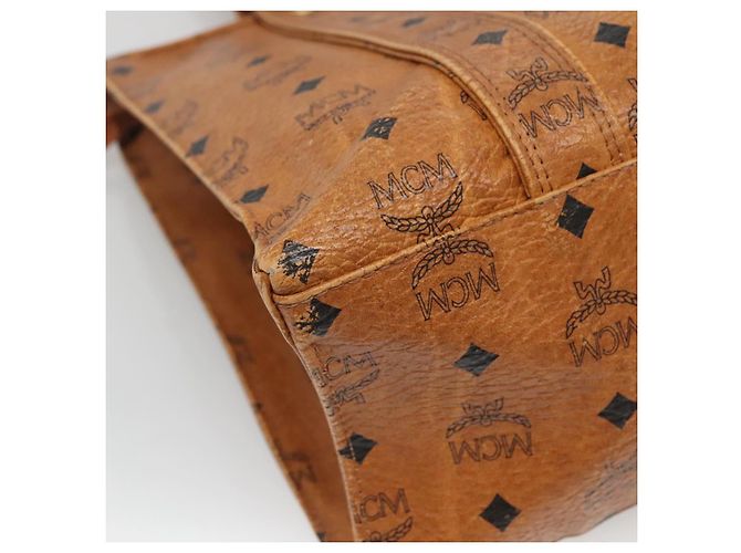 Borsa a spalla MCM Logogram Vicetos PVC Marrone Oro Auth BA5434 D'oro - vista 17