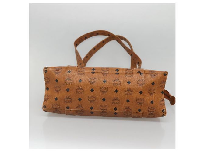 Borsa a spalla MCM Logogram Vicetos PVC Marrone Oro Auth BA5434 D'oro - vista 5