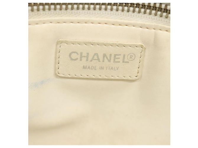 CHANEL Tote Bag Canvas PVC Grün Silber CC Auth 140713 - Ansicht 19
