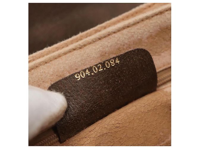Borsa Sherry Line GG Supreme Web di GUCCI in PVC beige e oro 904 02 084 Auth SW1492 D'oro - vista 12