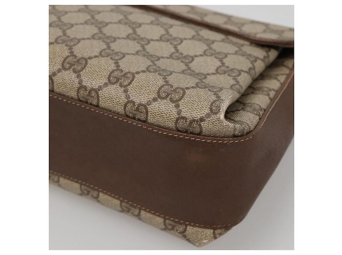Borsa Sherry Line GG Supreme Web di GUCCI in PVC beige e oro 904 02 084 Auth SW1492 D'oro - vista 15