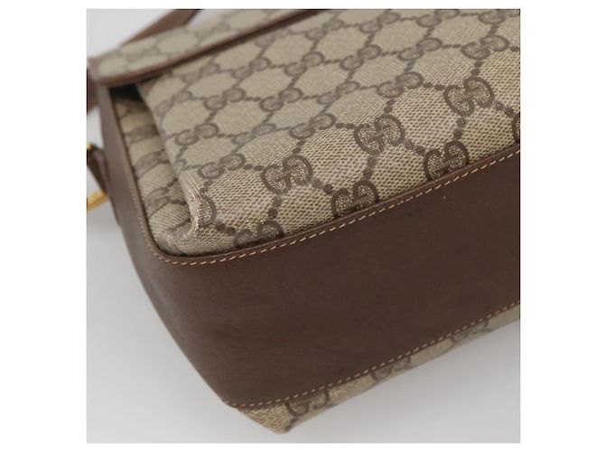 Borsa Sherry Line GG Supreme Web di GUCCI in PVC beige e oro 904 02 084 Auth SW1492 D'oro - vista 16