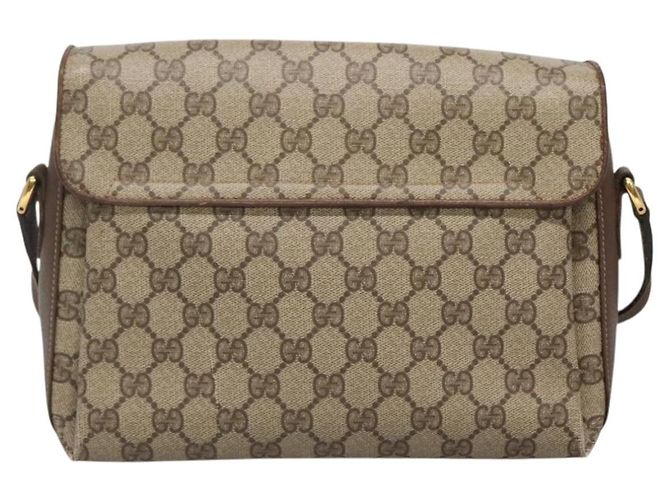 Borsa Sherry Line GG Supreme Web di GUCCI in PVC beige e oro 904 02 084 Auth SW1492 D'oro - vista 2