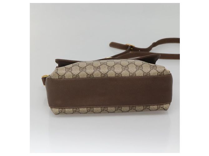 Borsa Sherry Line GG Supreme Web di GUCCI in PVC beige e oro 904 02 084 Auth SW1492 D'oro - vista 5