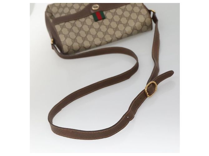 Borsa Sherry Line GG Supreme Web di GUCCI in PVC beige e oro 904 02 084 Auth SW1492 D'oro - vista 7