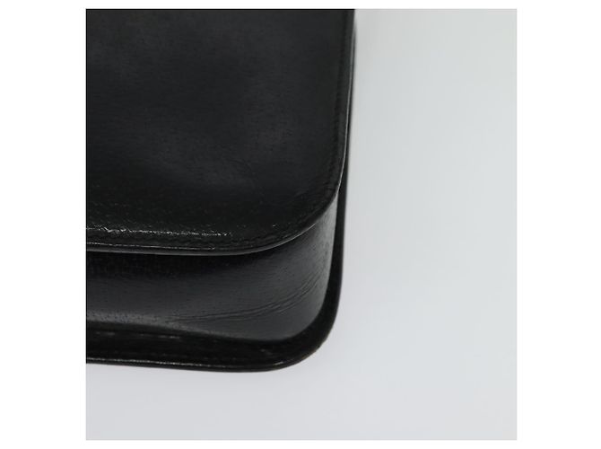 Borsa a Spalla in Pelle Nera e Oro GUCCI 001 256 0609 Auth am8954 Nero D'oro - vista 14