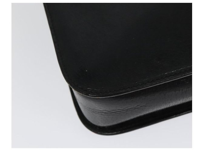 Borsa a Spalla in Pelle Nera e Oro GUCCI 001 256 0609 Auth am8954 Nero D'oro - vista 15