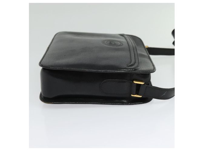 Borsa a Spalla in Pelle Nera e Oro GUCCI 001 256 0609 Auth am8954 Nero D'oro - vista 4