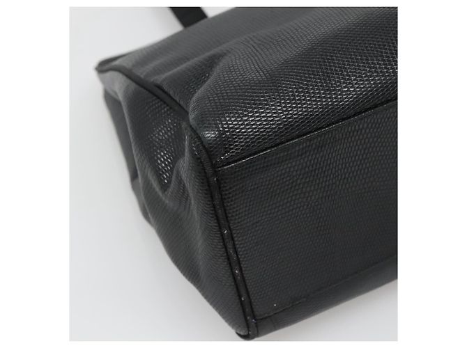 Borsa Tote Vala in pelle nera e oro Salvatore Ferragamo Auth gh727 Nero D'oro - vista 14