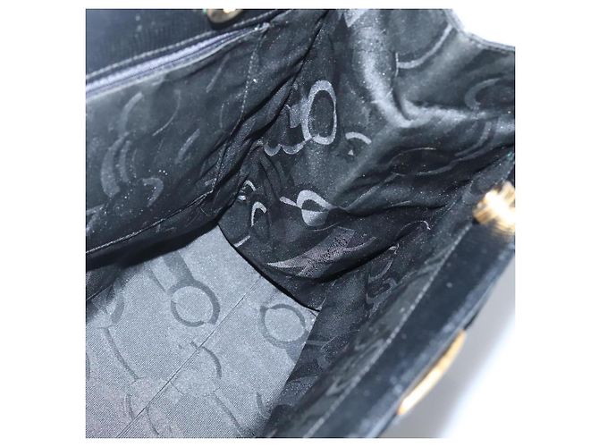 Borsa Tote Vala in pelle nera e oro Salvatore Ferragamo Auth gh727 Nero D'oro - vista 19
