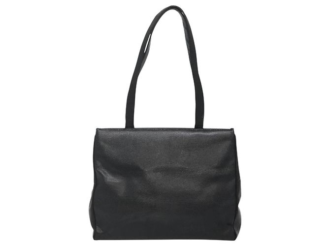 Borsa Tote Vala in pelle nera e oro Salvatore Ferragamo Auth gh727 Nero D'oro - vista 2