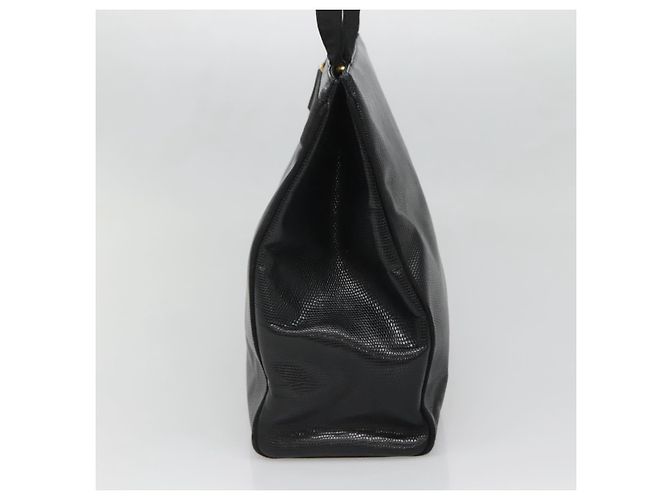 Borsa Tote Vala in pelle nera e oro Salvatore Ferragamo Auth gh727 Nero D'oro - vista 4