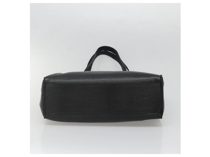 Borsa Tote Vala in pelle nera e oro Salvatore Ferragamo Auth gh727 Nero D'oro - vista 5
