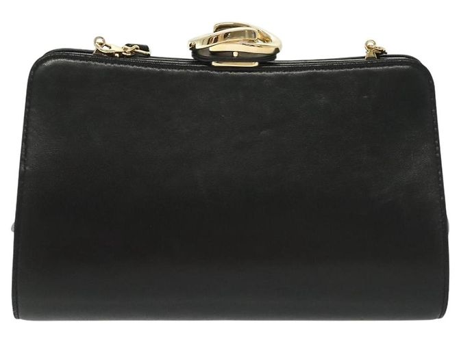 Borsa a Spalla in Pelle Nera e Oro GUCCI 005 406 0284 Auth 135176 Nero D'oro - vista 13