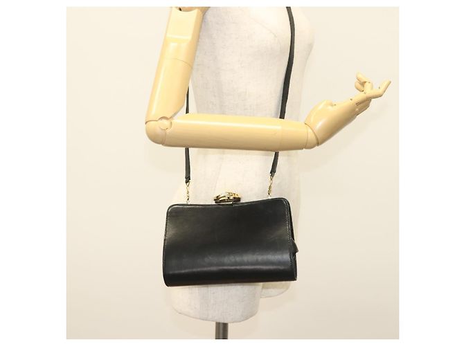 Borsa a Spalla in Pelle Nera e Oro GUCCI 005 406 0284 Auth 135176 Nero D'oro - vista 22