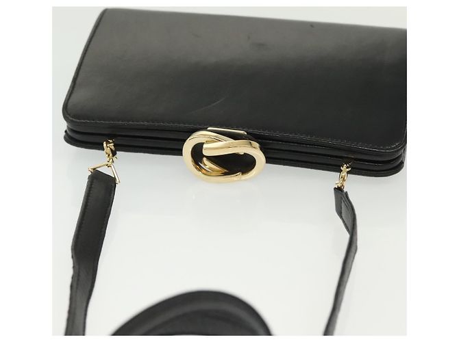 Borsa a Spalla in Pelle Nera e Oro GUCCI 005 406 0284 Auth 135176 Nero D'oro - vista 6