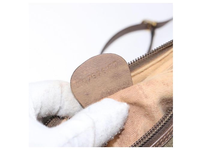 Borsa a Spalla Gucci GG Supreme Web Sherry Line PVC Beige 001 754 6177 Auth 135056 - vista 12