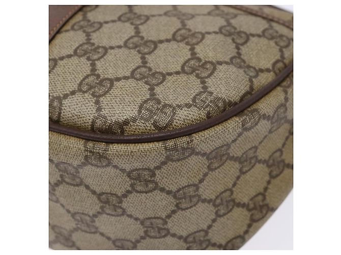 Borsa a Spalla Gucci GG Supreme Web Sherry Line PVC Beige 001 754 6177 Auth 135056 - vista 14