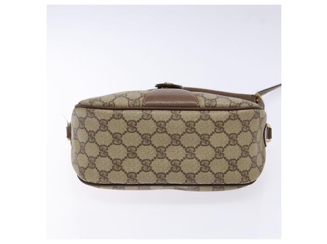 Borsa a Spalla Gucci GG Supreme Web Sherry Line PVC Beige 001 754 6177 Auth 135056 - vista 5