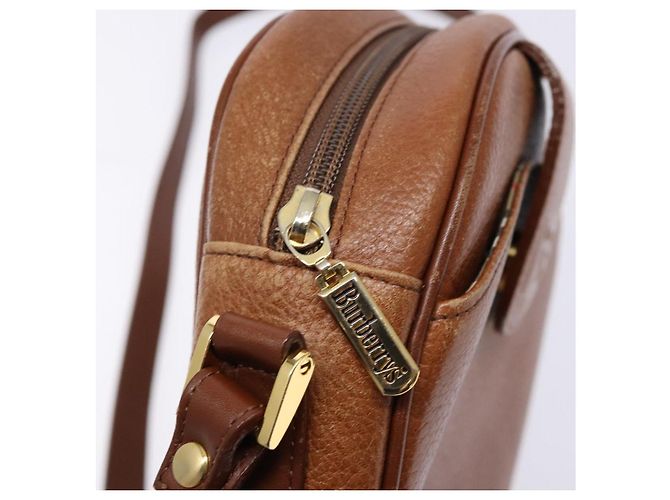 Autre Marque Borsa a Spalla Burberrys in Pelle Marrone Oro Auth gh556 D'oro - vista 10