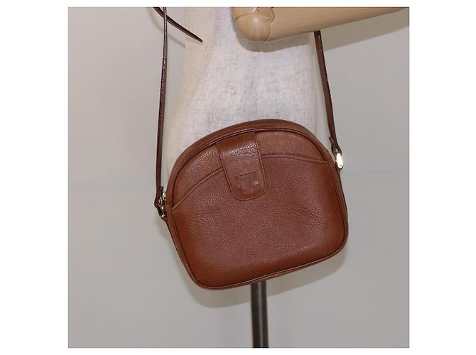Autre Marque Borsa a Spalla Burberrys in Pelle Marrone Oro Auth gh556 D'oro - vista 21