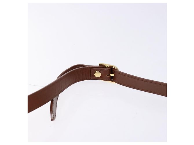 Autre Marque Borsa a Spalla Burberrys in Pelle Marrone Oro Auth gh556 D'oro - vista 8