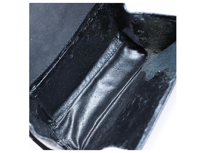 Borsa a Spalla con Catena Salvatore Ferragamo Smalto Nero Oro Auth gh509 D'oro - vista 10