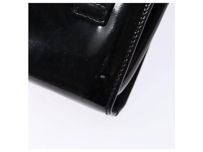 Borsa a Spalla con Catena Salvatore Ferragamo Smalto Nero Oro Auth gh509 D'oro - vista 8