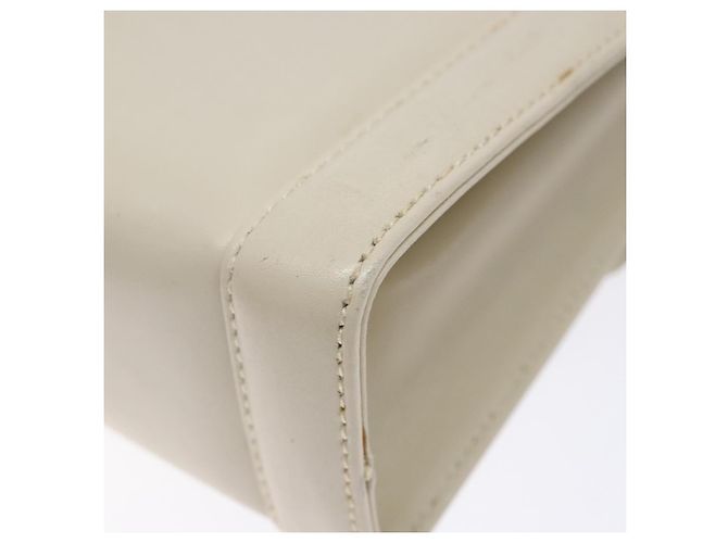 Borsa a Spalla Gancini in Pelle Bianca e Oro Salvatore Ferragamo Auth gh505 Bianco D'oro - vista 15