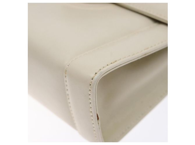Borsa a Spalla Gancini in Pelle Bianca e Oro Salvatore Ferragamo Auth gh505 Bianco D'oro - vista 9