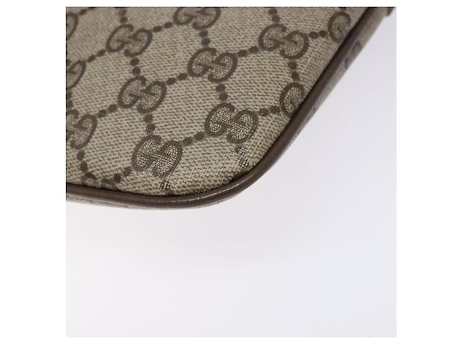 Gucci Borsa GG Supreme Web Sherry Line in PVC beige e oro 98 02 047 Auth fm4861 D'oro - vista 15