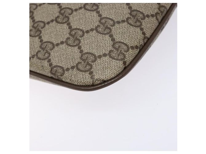 Gucci Borsa GG Supreme Web Sherry Line in PVC beige e oro 98 02 047 Auth fm4861 D'oro - vista 16