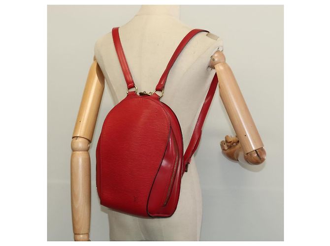 LOUIS VUITTON Zaino Epi Mabillon Rosso Castigliano M52237 LV Auth 140708 - vista 21