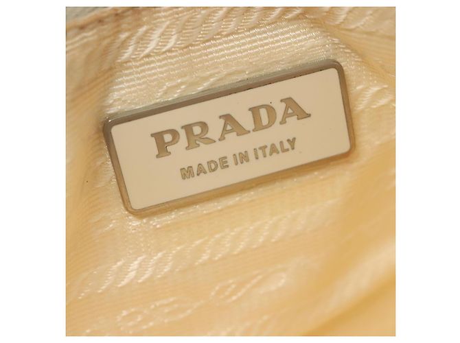 PRADA Borsa a Mano Nylon 2 vie Bianco Argento Auth ti3400 - vista 21
