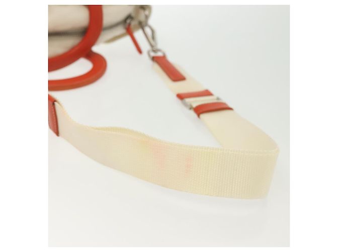 PRADA Borsa a Mano Nylon 2 vie Bianco Argento Auth ti3400 - vista 8