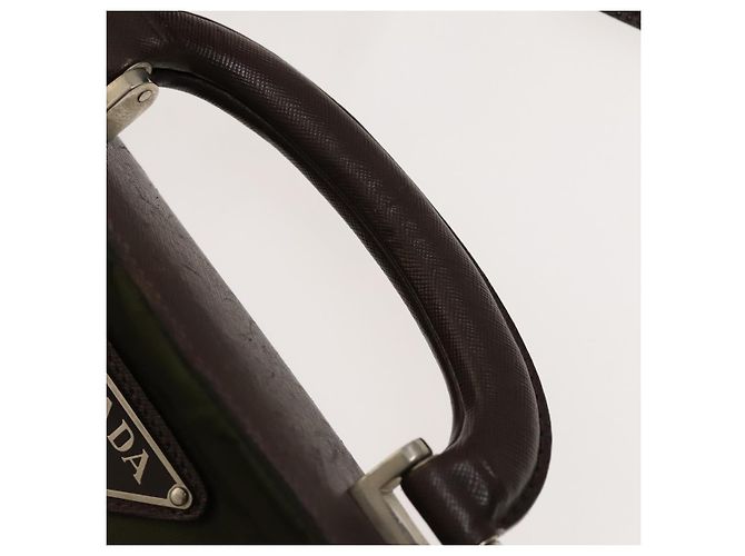 PRADA Funda para prendas de nylon caqui plata Auth bs28697 - vista 15
