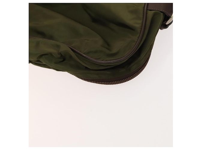 PRADA Funda para prendas de nylon caqui plata Auth bs28697 - vista 16
