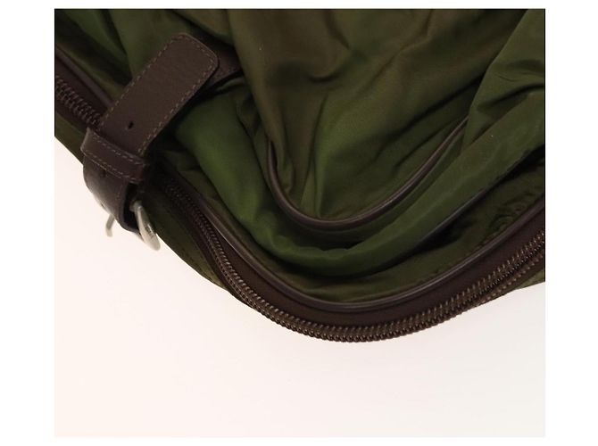 PRADA Funda para prendas de nylon caqui plata Auth bs28697 - vista 19