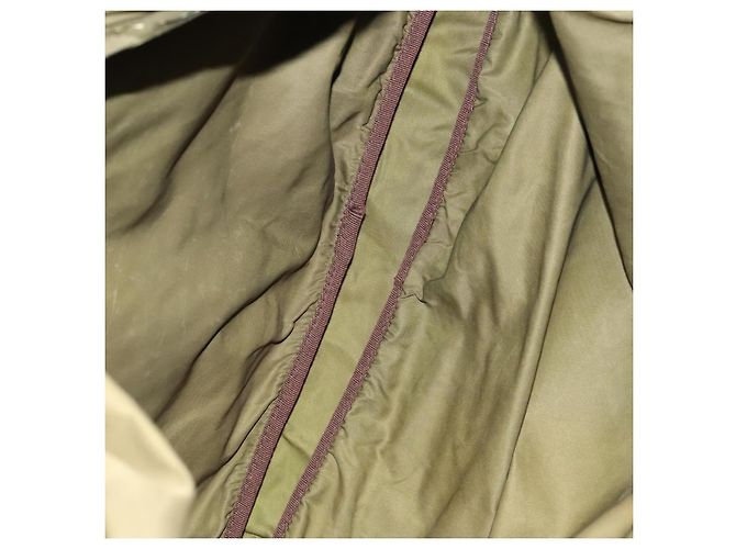 PRADA Funda para prendas de nylon caqui plata Auth bs28697 - vista 23
