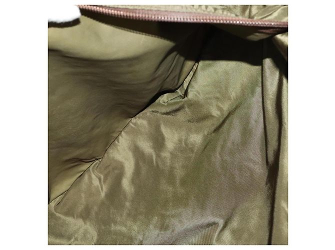 PRADA Funda para prendas de nylon caqui plata Auth bs28697 - vista 28