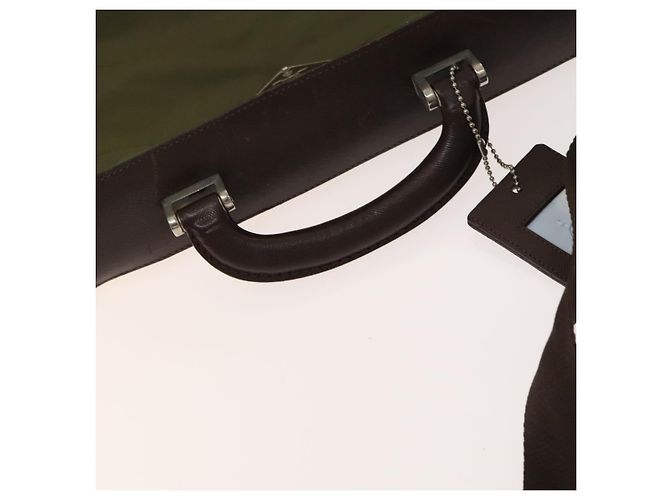 PRADA Funda para prendas de nylon caqui plata Auth bs28697 - vista 8