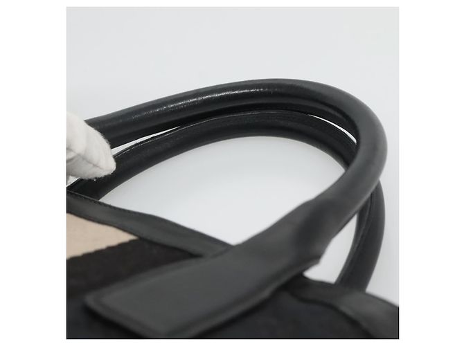 Bolsa de Mão Gucci GG Canvas Sherry Line Preto Prata 002 1093 Auth ep10440 - vista 14