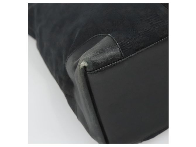 Bolsa de Mão Gucci GG Canvas Sherry Line Preto Prata 002 1093 Auth ep10440 - vista 16