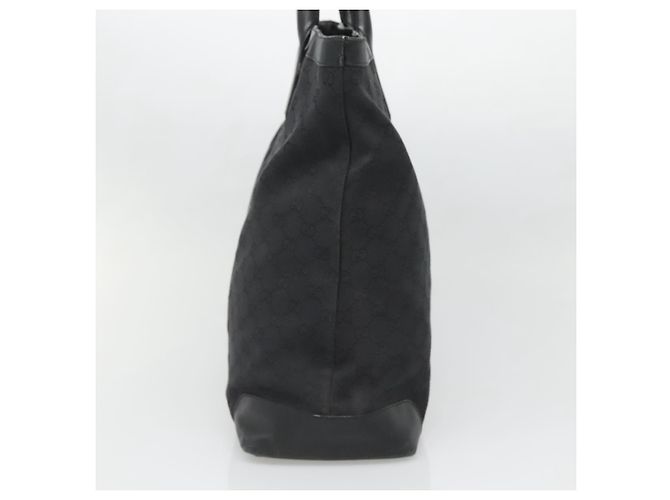Bolsa de Mão Gucci GG Canvas Sherry Line Preto Prata 002 1093 Auth ep10440 - vista 4