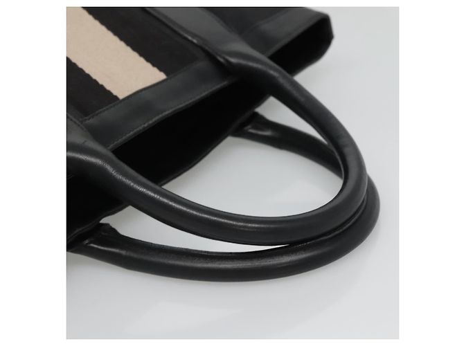 Bolsa de Mão Gucci GG Canvas Sherry Line Preto Prata 002 1093 Auth ep10440 - vista 7