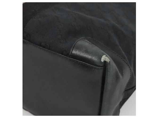 Bolsa de Mão Gucci GG Canvas Sherry Line Preto Prata 002 1093 Auth ep10440 - vista 8
