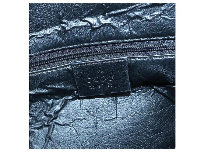 Bolsa de Mão Gucci GG Canvas Sherry Line Preto Prata 002 1093 Auth ep10440 - vista 9
