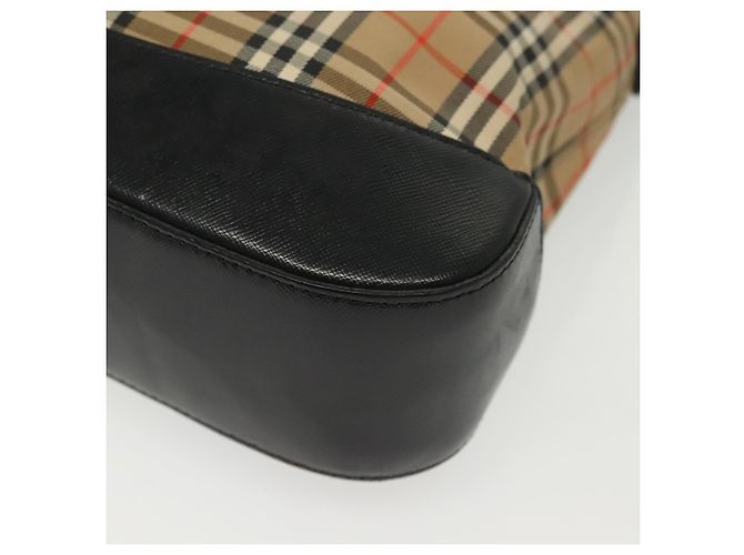Autre Marque Borsa a Spalla Burberrys Nova Check in Tela e Pelle Beige Oro Auth gh639 D'oro - vista 14