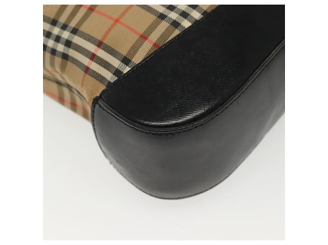Autre Marque Borsa a Spalla Burberrys Nova Check in Tela e Pelle Beige Oro Auth gh639 D'oro - vista 15