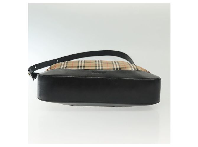 Autre Marque Borsa a Spalla Burberrys Nova Check in Tela e Pelle Beige Oro Auth gh639 D'oro - vista 5